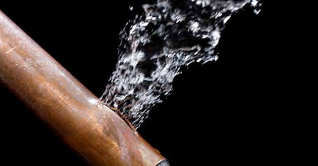 burst pipe, leaking pipes underground cause slab leaks