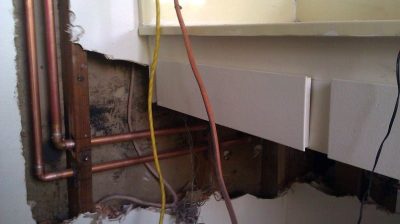 wall leak detection and repair service. Copper pipe leak in wall